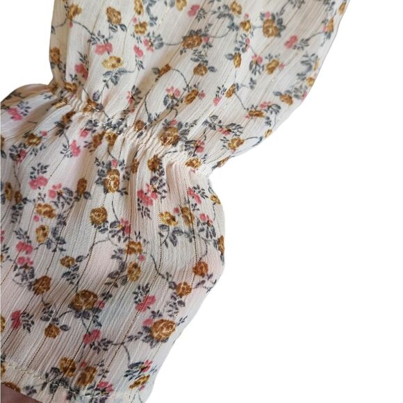 Torrid Chiffon Floral One Shoulder Ruffle Blouse - Picture 3 of 6